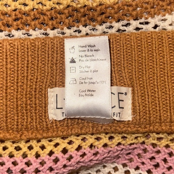 L*SPACE Revolve Buena Vista Stripe Cotton Crochet Boho Beachy Skirt Sz L - Picture 11 of 13